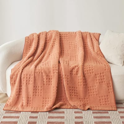 Zachte en Warme Fleece Plaid met Wafelpatroon - Knuffeldeken van Corduroy 100x150 cm