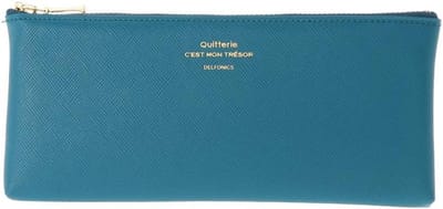 Waterdichte PVC Etui met Ritssluiting en Textuur - Turquoise