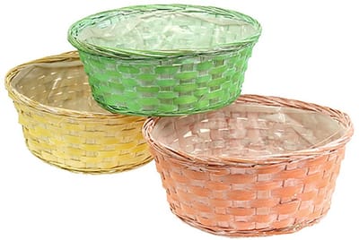 Plantenmand rond Ø25cm oranje, geel, groen 6 st, 6 Stück