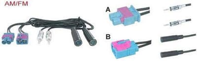 adapterkabel 20 cm dubbel FAKRA M - DIN M - FAKRA F - DIN F