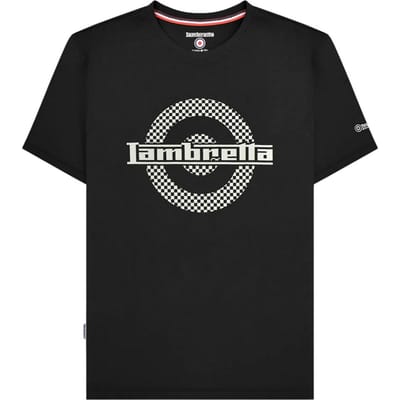 Lambretta Heren Target Two Tone T-Shirt (Zwart)