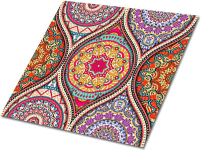 Tulup PVC Tegels - Prachtige Mandala Vinyl Tegels - 30 cm x 30 cm - Veelkleurig Zelfklevende Vinyl Tegels - Verpakking van 9 stuks - Wand PVC Tegels - Kinderen Plaktegels - Vinyl Wandtegels - Plaktegels keuken en Badkamer