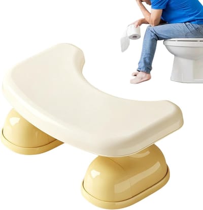 Toilet Opstapje - Hurk Verhoger Kruk - Makkelijke Toiletgang - Kantelvaste Poepkruk - 181 x 267 x 181 cm - Geel