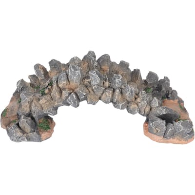 Aquarium Boogbrug Hars Veilig Simulatie Decoratie Vis Tank Brug Ornament voor Landschapsinrichting gray