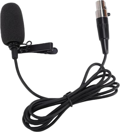 Bedrade Lavaliermicrofoon - Clip-on Microfoon - Presentaties Geven - Unidirectionele Condensator - 21 x 13 x 6 cm - Zwart