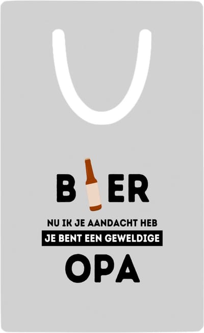 Hacebo® - bier, nu ik je aandacht heb je bent een geweldige opa metalen boekenlegger - de beste opa - verjaardagscadeau - verjaardag - cadeau - cadeautje voor opa - opa artikelen - kado - geschenk Bladwijzer boekenleggers - 7.6 cm x 5cm