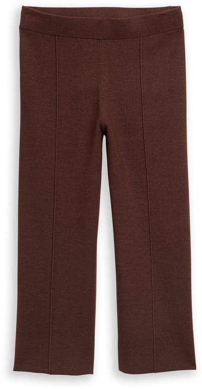 Tom Tailor - Culotte gebreide broek - Maat 36 - dark pecan brown melange