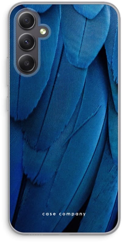 Case Company® - Hoesje geschikt voor Samsung Galaxy A34 hoesje - Pauw - Soft Cover Telefoonhoesje - Bescherming aan alle Kanten en Schermrand