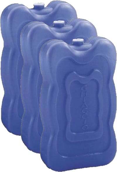 Koelelement - Set van 3x stuks - blauw - 350 gram - 18 x 11 cm - koeltas - koelbox - houdt drankjes koel