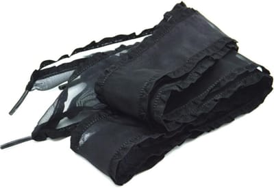 Chiffon Veters 2 Pairs, 4 cm Brede Platte Veters, Tulle Band voor Sport- en Casual Schoenen, Wit, 60 cm, Perfect voor Ballet en Mode