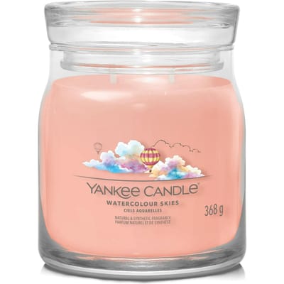 Yankee Candle - Watercolour Skies Medium Geurkaars - 50 branduren - 2 lonten