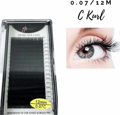 Guardian Beauty Wimpers Extensions - Prime Silk Lashes - 12mm - 0.07 C Krul