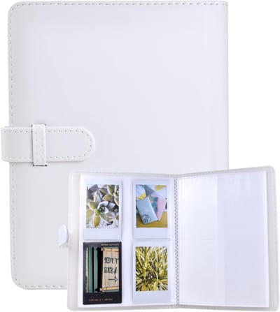 128 Pockets Foto Album voor 3" Film - Geschikt voor Fuji Instax Mini Camera's en Digitale Fotografie - Wit Fotoboek voor Herinneringen
