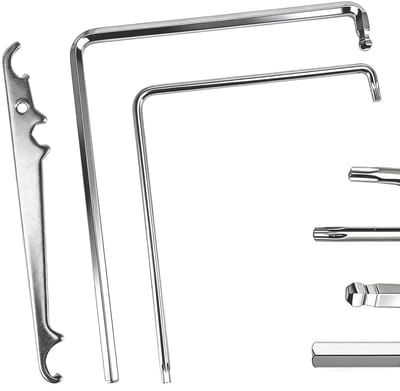 Dailygoods- Raam-instelgereedschapsset 3-delig - Hoogwaardig Staal - Hoeklagersleutel - Inbussleutel 4 mm - Torx 4 mm - Slijtvast en Corrosiebestendig - Instelgereedschap