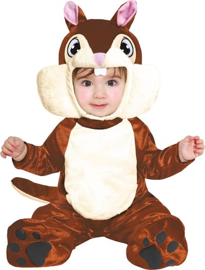 Fiestas Guirca - Jumpsuit eekhoorn 12-18 maanden - Carnavalskleding - Carnaval - carnavalskleding 2027 - Carnaval kostuum