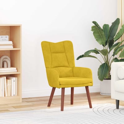 vidaXL - Fauteuil - Geel - 63 - x - 67 - x - 94 - cm - Fluweel