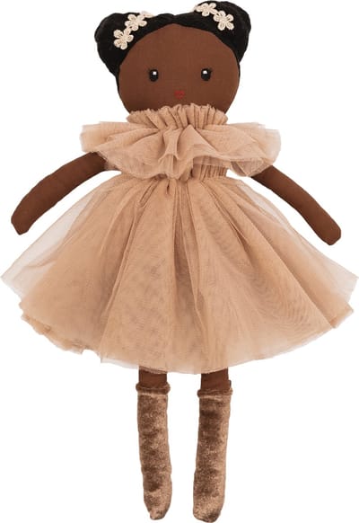 Mrs Ertha - Dollies - Sugar Bee - Baby speelgoed - Zachte pop - Kraam cadeau meisje - Stoffen pop - Zachte pop voor baby - Knuffelpop met kleertjes