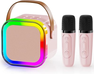 Karaoke Machine voor Thuis Gebruik - Draadloze Microfoon en Veelzijdige Geluidsopties