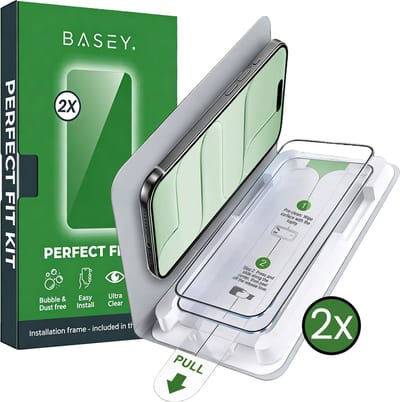 Screenprotector - Geschikt voor Apple iPhone Air - 2 Stuks - Met Installatie Frame - Perfect Fit Kit - Gehard Glas - Eenvoudige Montage - Beschermglas - Exacte Uitlijning - Tempered Glass - Screen Protector