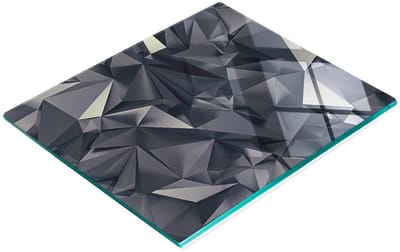 Duurzame en stijlvolle glazen snijplank met abstract patroon, 60x52 cm