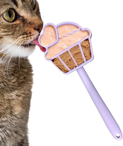 Voerbak Hond - Likspeelgoed Anti-schrokbak - Rustig Eten - Duurzame Kantelvrije Structuur - 31 x 14 cm - Paars