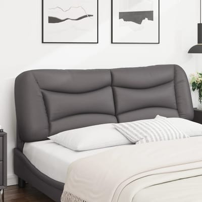 vidaXL - Hoofdbordkussen - "Hvar" - 160 - cm - kunstleer - grijs