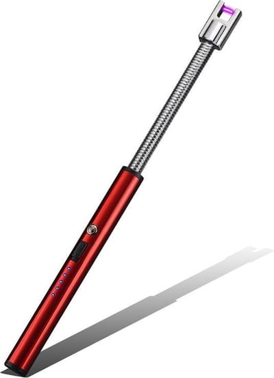 BBQ Aansteker oplaadbaar met usb kabel - Elektrische Keuken Aansteker - Flexibele Aansteker - Rood