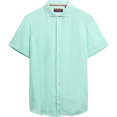 Superdry - Linnen vakantie-overhemd met korte mouwen - Heren - Shirts