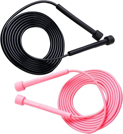 2 Stuks Verstelbare Springtouwen van 280 cm, Lichtgewicht PVC Springtouwen voor Fitness en Personal Training voor Volwassenen en Kinderen