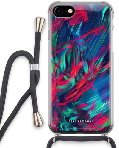 Case Company® - Hoesje met koord geschikt voor iPhone SE 2020 hoesje met Koord - Pilgrims Of The Sea - Telefoonhoesje met Zwart Koord - Bescherming aan alle Kanten en Over de Schermrand