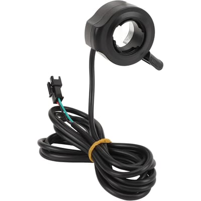 Elektrische Fiets Duimgashendel 130X 3-pins SM-stekker Links Rechts Universeel 22mm Elektrische Scooter Vinger black