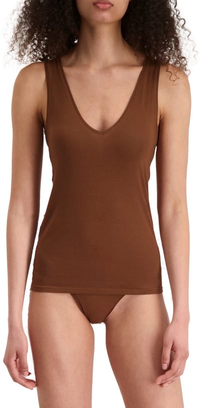 Noshirt Tank Top - Lite Cotton - Diepe V-Hals - Katoen - Invisible Mocha - XS
