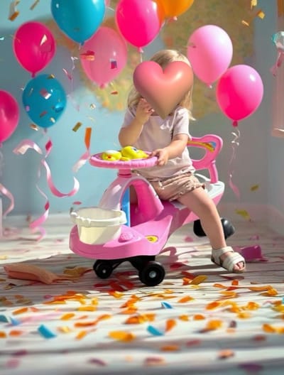 Roze Wigglecar pastel kleuren - loopauto roos - veilig en educatief wiggle car