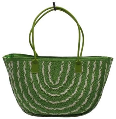 Strandtas Shopper Weekendtas Groen-Wit
