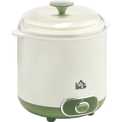 Homcom Yoghurtmaker 20 W 1,5L met stroomindicator 19,5X17,5X21,4 cm Wit