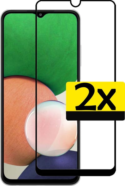 Screenprotector - Geschikt voor Samsung Galaxy M22 - 2 Stuks - Full Cover - Beschermglas - Gehard Glas - Tempered Glass - Screen Protector