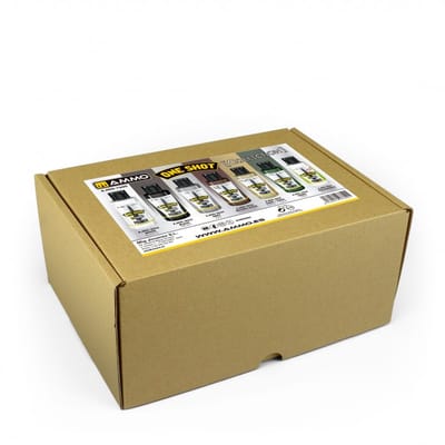 AMMO by Mig Jimenez Hobbyverf - MIG 7560 AMMO Collections - One Shot Primers - 7 stuks á 60ml Verf set - 7x 60 ml