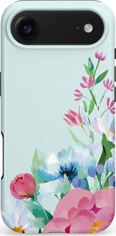 Casetastic hoesje geschikt voor Apple iPhone Air - MagSafe - Dubbellaagse bescherming - Dagdroom in bloei - Fashion Case - Lichtgrijs Lichtroze