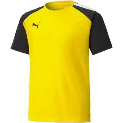 Puma Teampacer Shirt Korte Mouw Kinderen - Zwart / Geel | Maat: 128