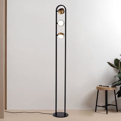 Luxe vloerlamp met 3 draaibare spots - Terzo