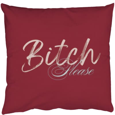 Sierkussens - Kussentjes Woonkamer - 50x50 cm - Bitch please - Rood - Blauw