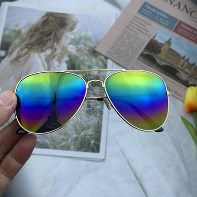 Modieuze Nieuwe Mode Klassieke Bril voor heren Aviator Metalen Frame Buiten Sport Brillen Anti-UV Rijden Zonnebrillen Bril