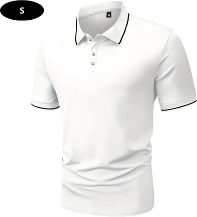 Livano Golf Shirt Heren - T-shirt - Golfkleding - Golfen - Golf Accessoires - Polo Shirt - Wit - Maat S