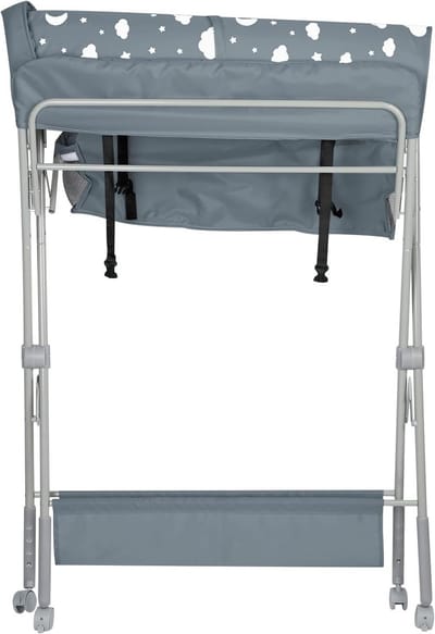 Verstelbare Mobiele Luiertafel met Wielen en Veiligheidsgordel