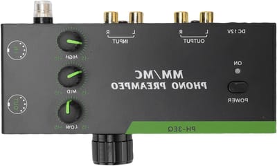 Phono Voorversterker - Platen Speler - Muziek Verbeteren - 3 Band Equalizer - 5 Pin XLR - Zwart
