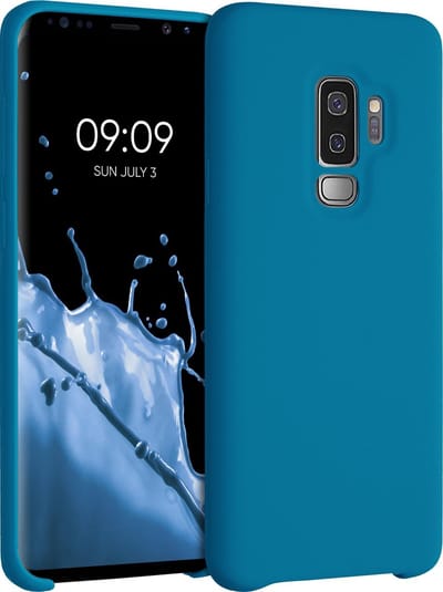 kwmobile telefoonhoesje geschikt voor Samsung Galaxy S9 Plus - Hoesje met siliconen coating - Smartphone case in Caribisch blauw