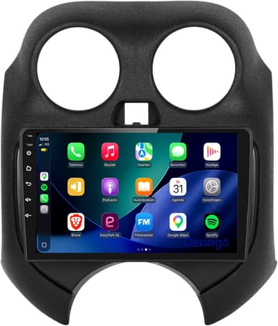 CarPlay autoradio geschikt voor Nissan Micra | 2011 t/m 2016 | Android 13 | Draadloos Apple CarPlay & Android Auto | 2GB + 32GB | Denago DNG-A403 | 2025 model | 2011 2012 2013 2014 2015 2016 | Bluetooth & Wifi