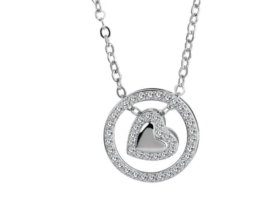 AKZENT Akzent dames ketting met hanger "Naomi" aus 925 Sterlingzilver, gerhodineerd, duurzaam