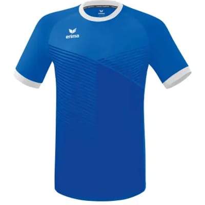 Erima Mantua Shirt Korte Mouw Kinderen - Wit / New Royal | Maat: 128