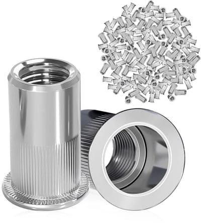 Dailygoods- Blindklinkmoeren 100 Stuks - M8 - Roestvrij Staal - Verzonken Kop - Bevestiging voor Metaal/Kunststof - Schokbestendig - Klinkmoeren